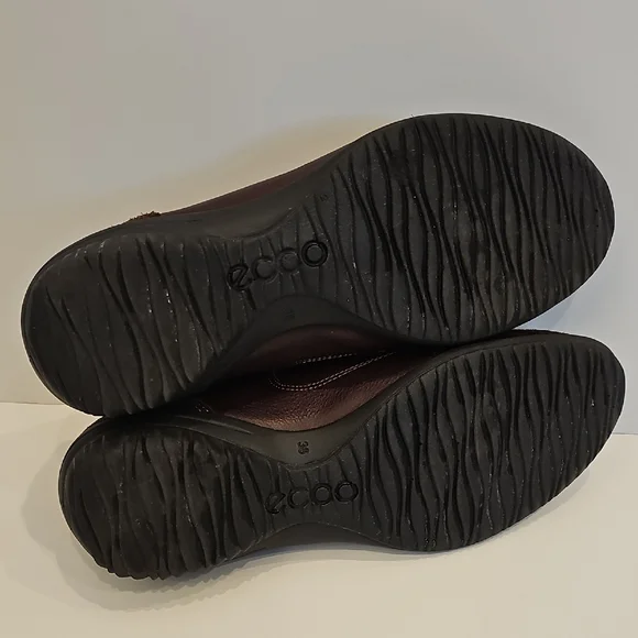 Ecco Womens Babette Dark Brown Leather Hook & Loop Sneskers Size 38 - Picture 7 of 9